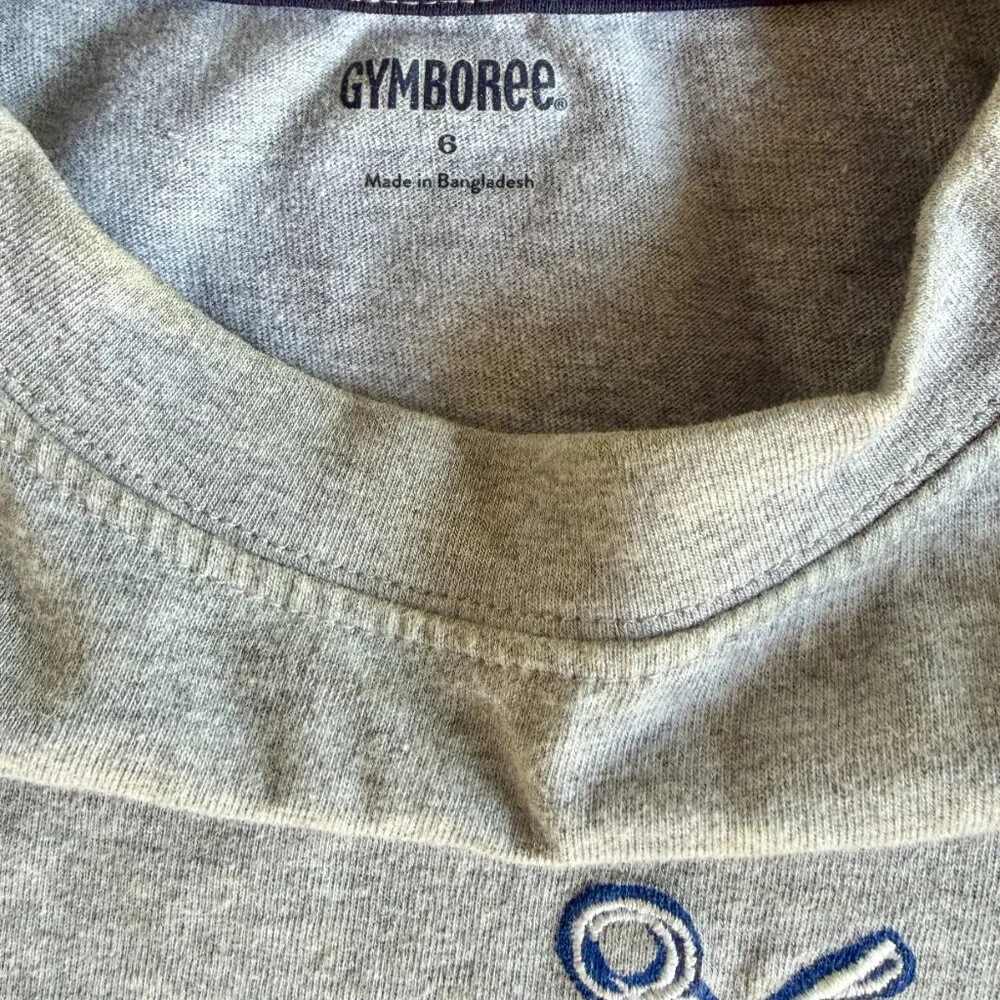 Gymboree Boys Size 6 Kraken Octopus Graphic Tee Gray Blue Back to School